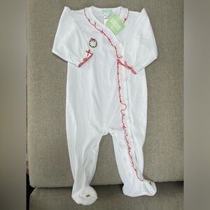 Baby Threads Christmas Wreath Pima Footie 9 Months